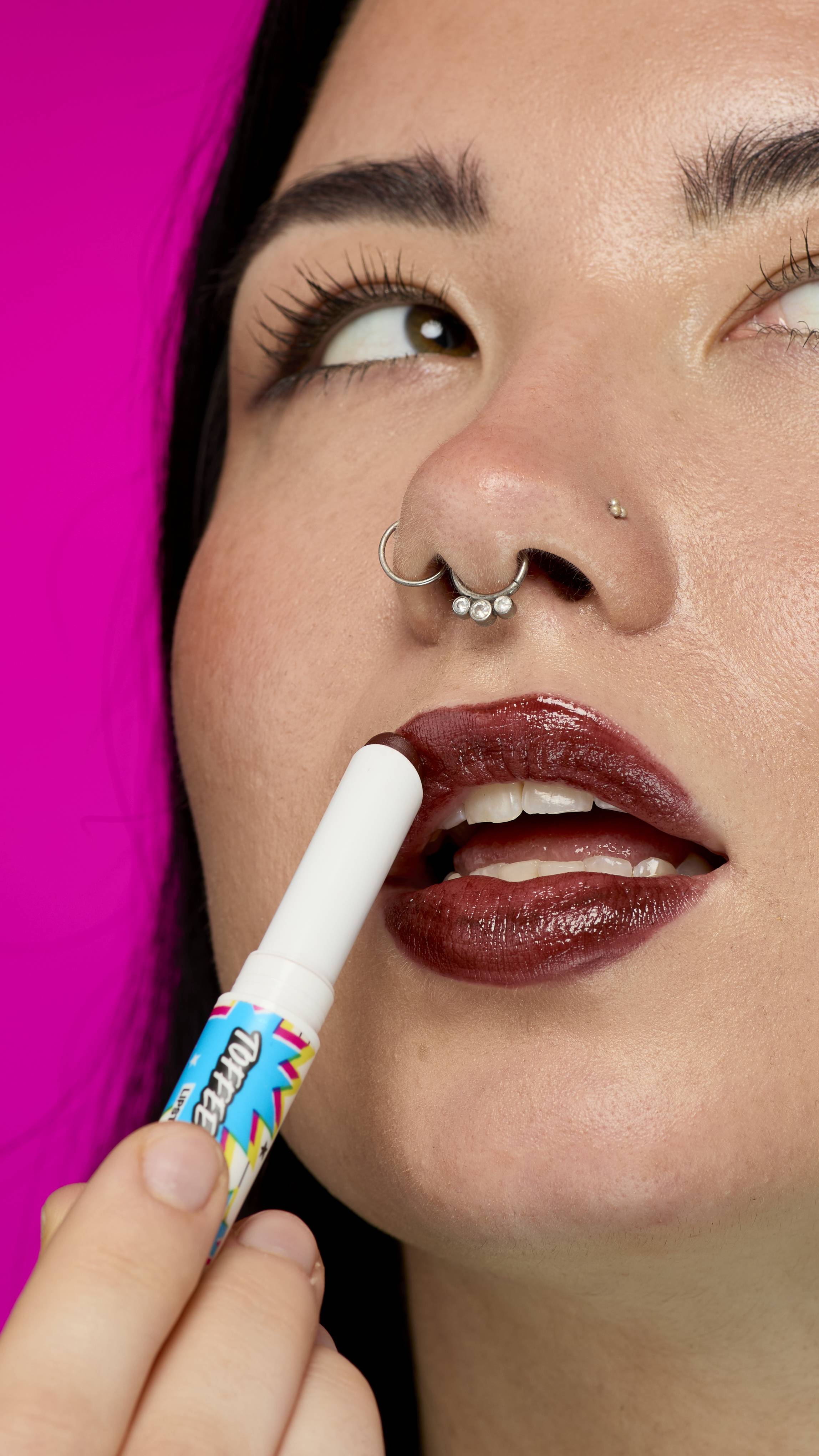 Lush Toffee Apple lipstick in warm brown satin shade, UK version