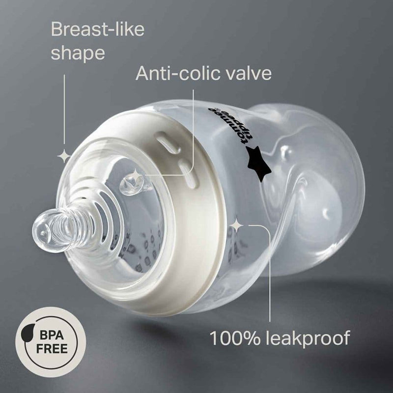 Tommee Tippee anti-colic baby bottles 260ml 6-pack - British product