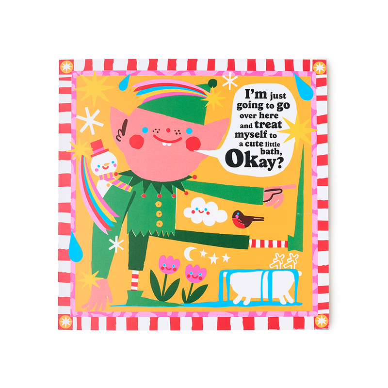 Lush Treat Your Elf greetings card 150mm, imported from the UK