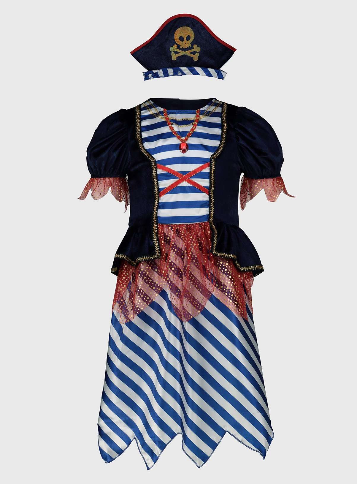 Navy Pirate Costume 7-8 years GOODS Argos