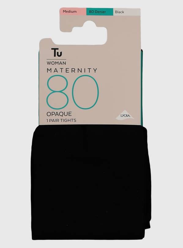 MATERNITY Black Opaque 80 Denier Tights S GOODS Argos