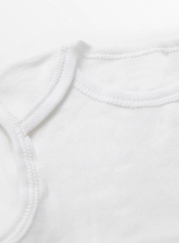 White Sleeveless Bodysuits 5 Pack 3-6 months