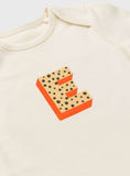 Cream 'E' Initial Short Sleeve Bodysuit Newborn GOODS Argos