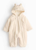 Cream Borg Double Zip Pramsuit 6-9 months GOODS Argos