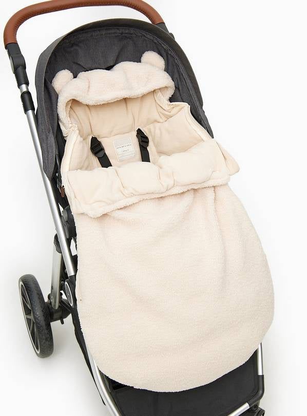 Cream Borg Fleece Footmuff One Size GOODS Argos