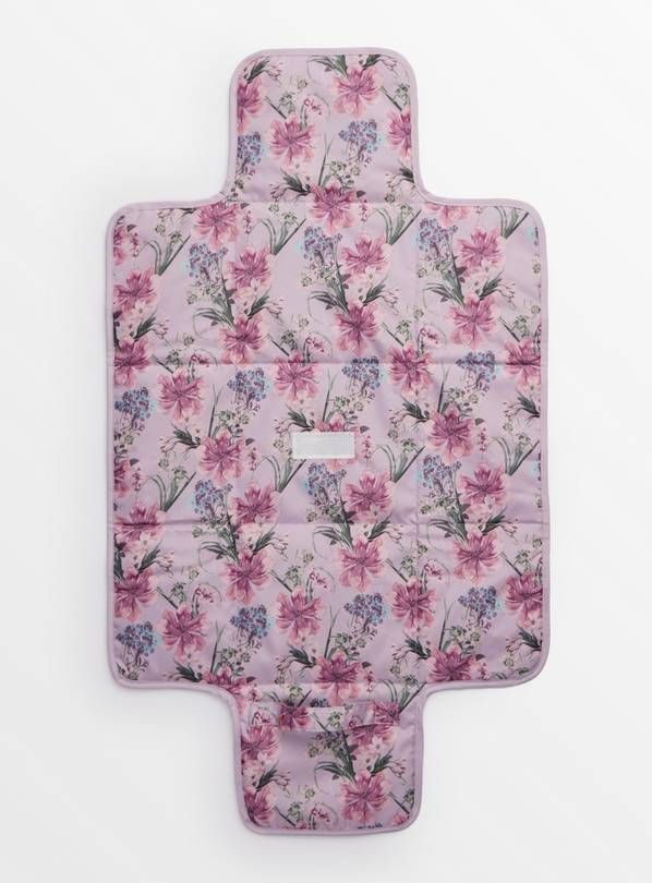 Purple Floral Print Travel Changing Mat One Size GOODS Argos