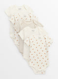 Cream Bear Print Short Sleeve Bodysuits 5 Pack Up to 3 mths GOODS Argos