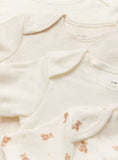 Cream Bear Print Short Sleeve Bodysuits 7 Pack Tiny Baby GOODS Argos