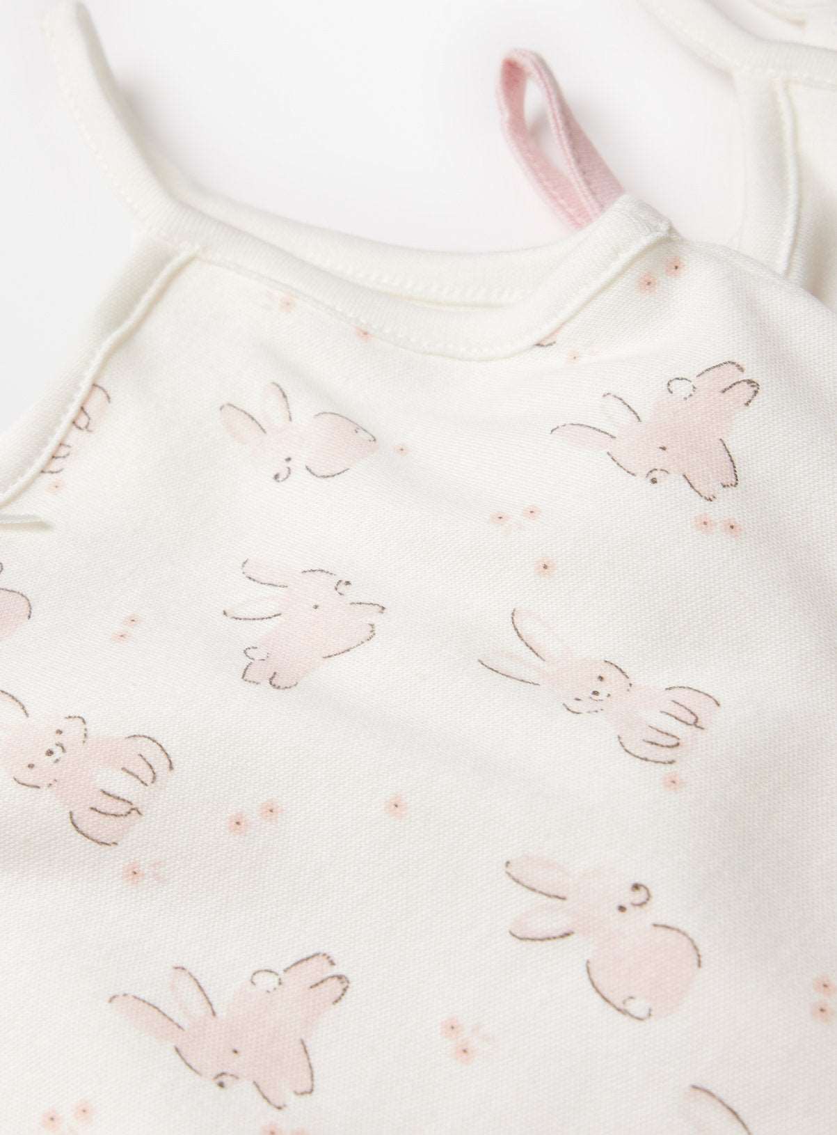 Pink Bunny Print Strappy Bodysuits 3 Pack 6-9 months GOODS Argos