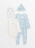 Blue Aeroplane Print 4-Piece Starter Set 6-9 months