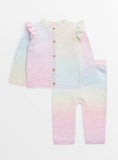 Pastel Ombre Knitted Cardigan & Leggings Set Up to 3 mths GOODS Argos