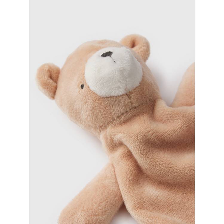 Brown bear comforter one size, soft baby toy - British product