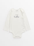 Little Sister Slogan White Bodysuit 6-9 months GOODS Argos