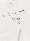 White Slogan I Love My Nan Long Sleeve Bodysuit Up to 1 mth GOODS Argos