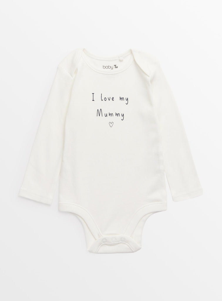 I Love My Mummy White Bodysuit  9-12 months