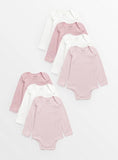 Plain Pink Long Sleeve Bodysuits 7 Pack Tiny Baby GOODS Argos