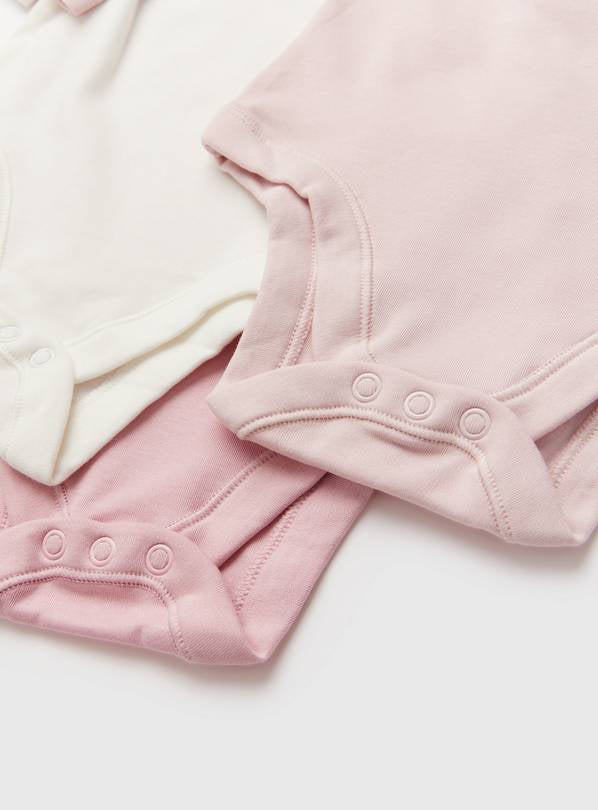 Plain Pink Long Sleeve Bodysuits 7 Pack Tiny Baby GOODS Argos