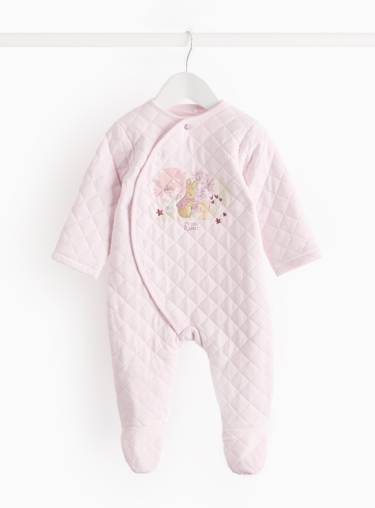 Peter Rabbit Pink Quilted 2.5 Tog Sleepsuit Up to 3 mths GOODS Argos