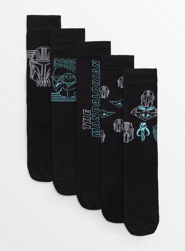 Star Wars The Mandalorian Ankle Socks 5 Pack 6-8.5