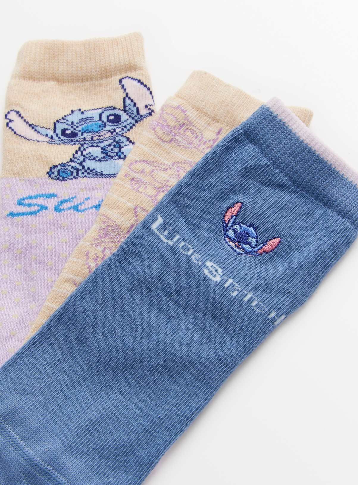 Disney Lilo & Stitch Ankle Socks 3 Pack 3-5.5 GOODS Argos