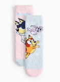 Bluey Character Illustration Cosy Socks 2 Pack 3-5.5