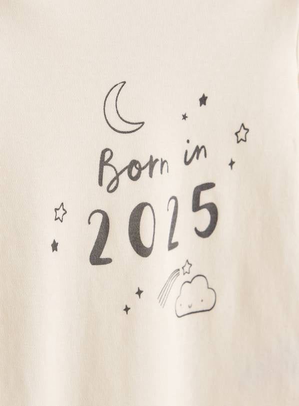 Cream Born In 2025 Slogan Bodysuit 6-9 months GOODS Argos