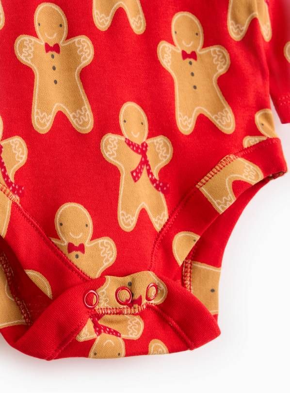 Christmas Gingerbread Print Bodysuit Up to 3 mths GOODS Argos