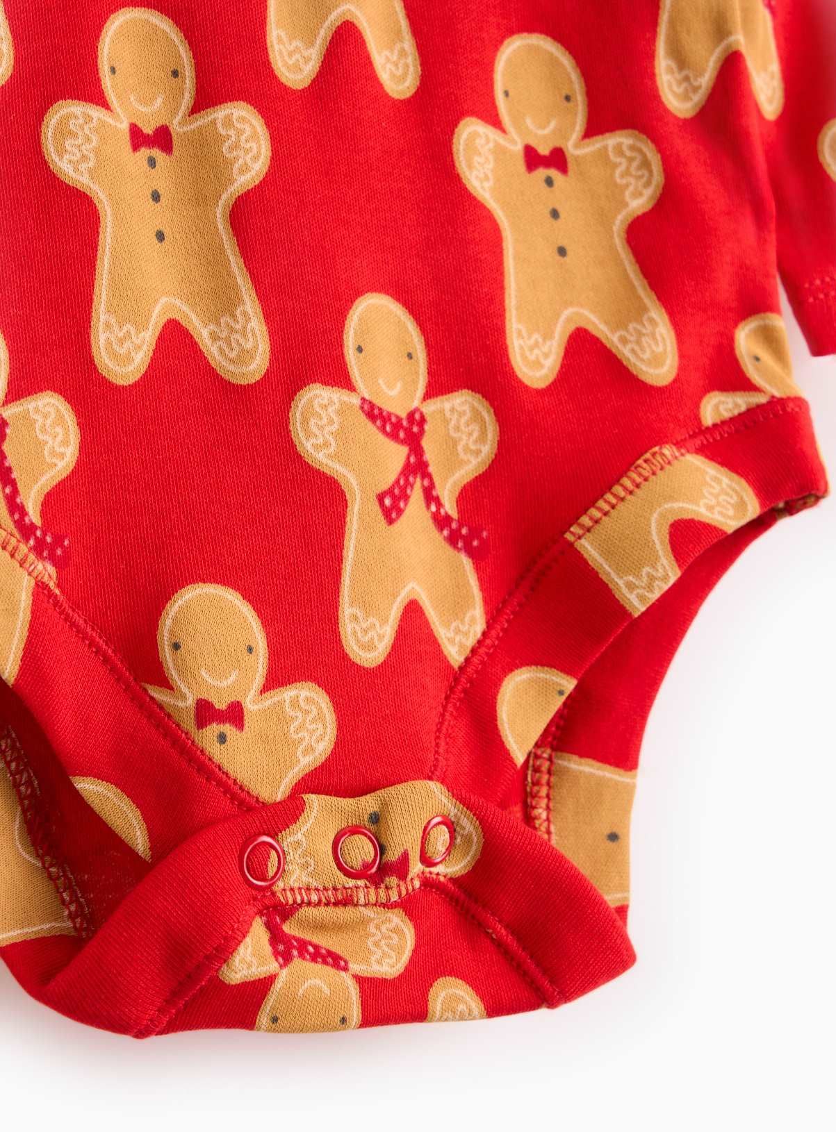 Christmas Gingerbread Print Bodysuit 3-6 months GOODS Argos