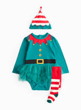 Green Novelty Christmas Elf Tutu Bodysuit Set 9-12 months GOODS Argos