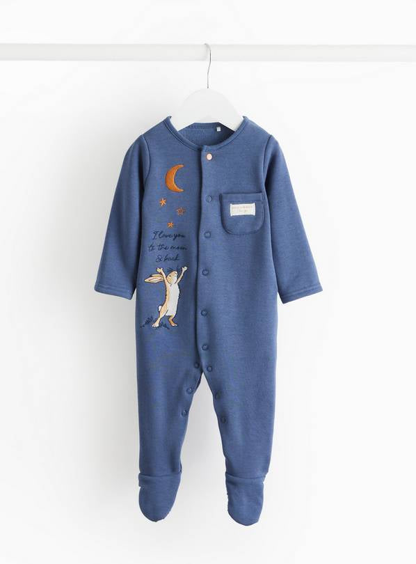 Guess How Much I Love You Blue Fleece Lined Sleepsuit Up to 1 mth GOODS Argos