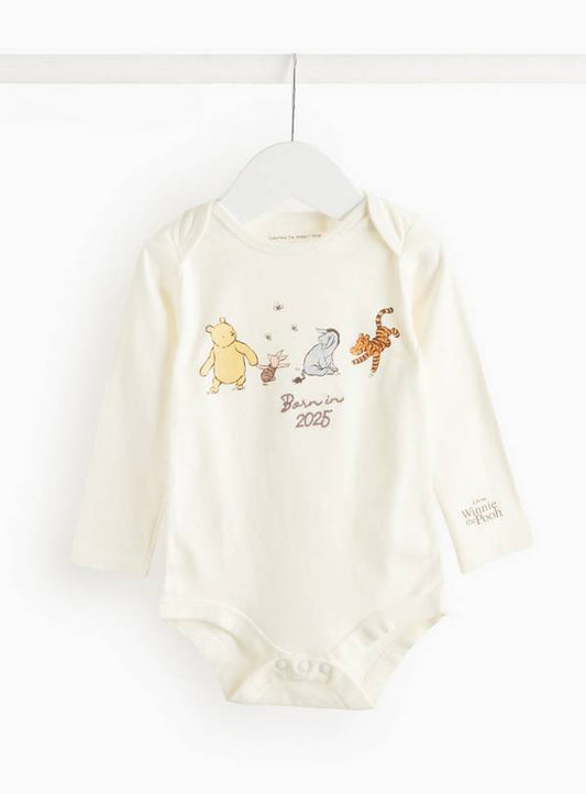 Winnie The Pooh Born In 2025 Print Bodysuit Up to 3 mths