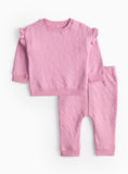 Pink Floral Quilted Sweatshirt & Joggers Set 3-6 months GOODS Argos