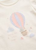 Cream Balloon Print Top & Blue Leggings Set 6-9 months GOODS Argos