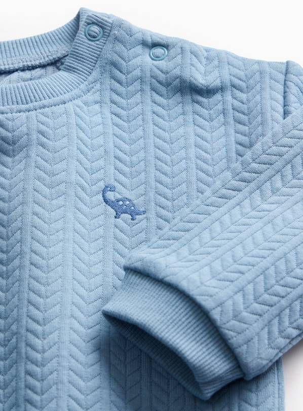 Blue Cable Quilted Sweatshirt & Joggers Set 18-24 months