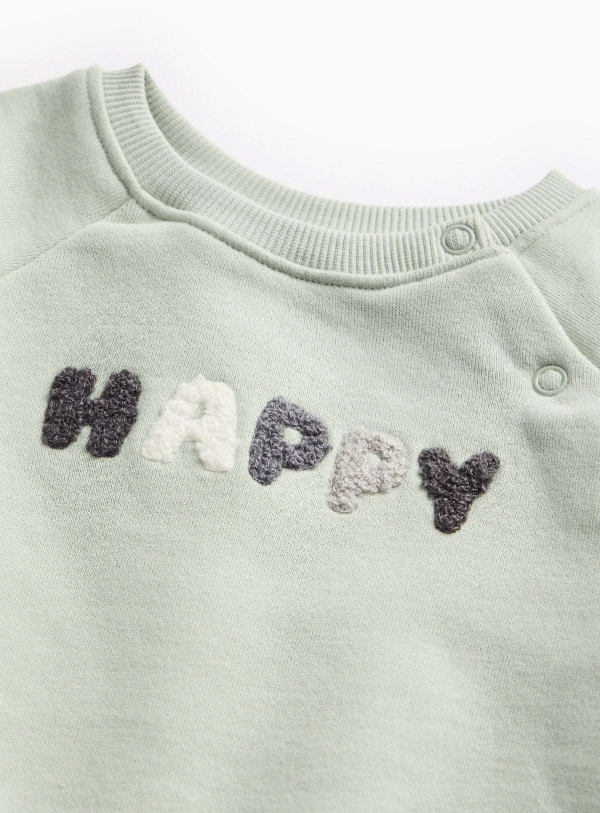 Sage Green Happy Slogan Sweatshirt & Leggings Set Up to 3 mths GOODS Argos