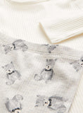 Grey Teddy Bear Print Bib, Bodysuit & Leggings Set 6-9 months GOODS Argos