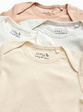 Cream Long Sleeve Bodysuit 4 Pack 3-6 months GOODS Argos