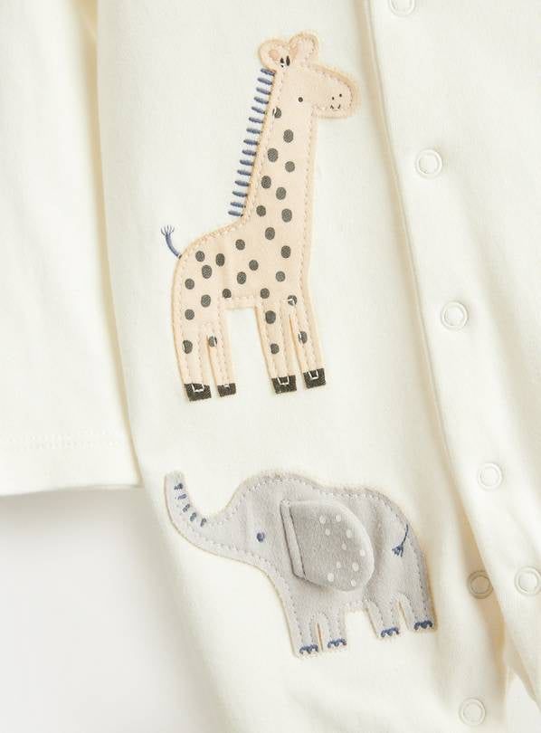 Born In 2025 Safari Print Sleepsuit  9-12 months