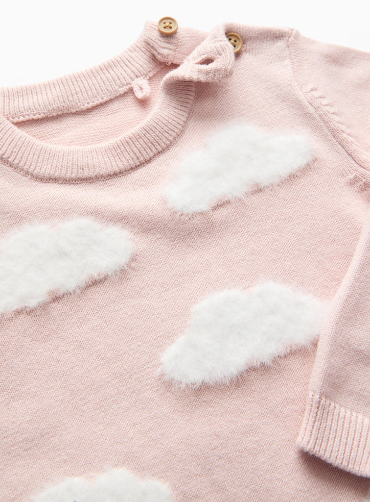 Pink Cloud Knitted Jumper & Leggings Set Up to 3 mths