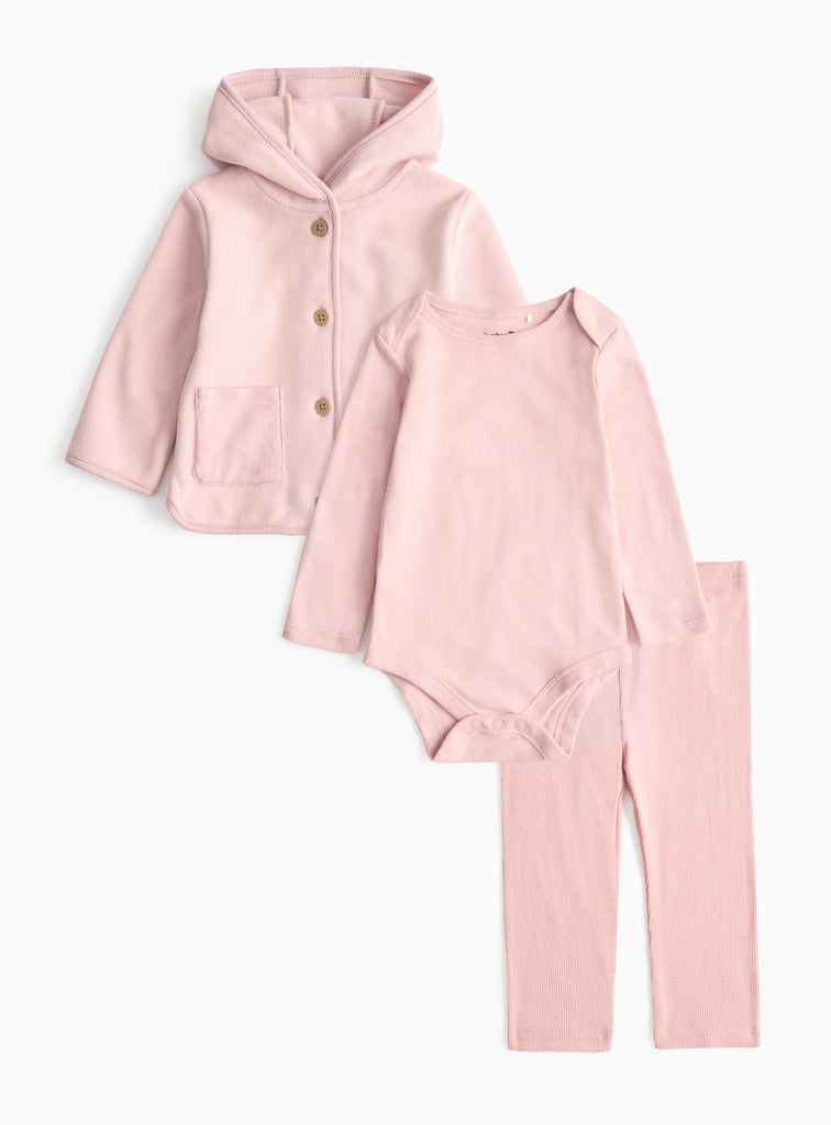 Pink Jacket & Leggings 3 Piece Set 9-12 months