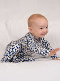 FRED & NOAH Blue Leopard Print Sleepsuit 6-12 months GOODS Argos