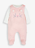 JOJO MAMAN BÉBÉ 2 Piece Mouse Dungaree Set Up To 3 mths GOODS Argos