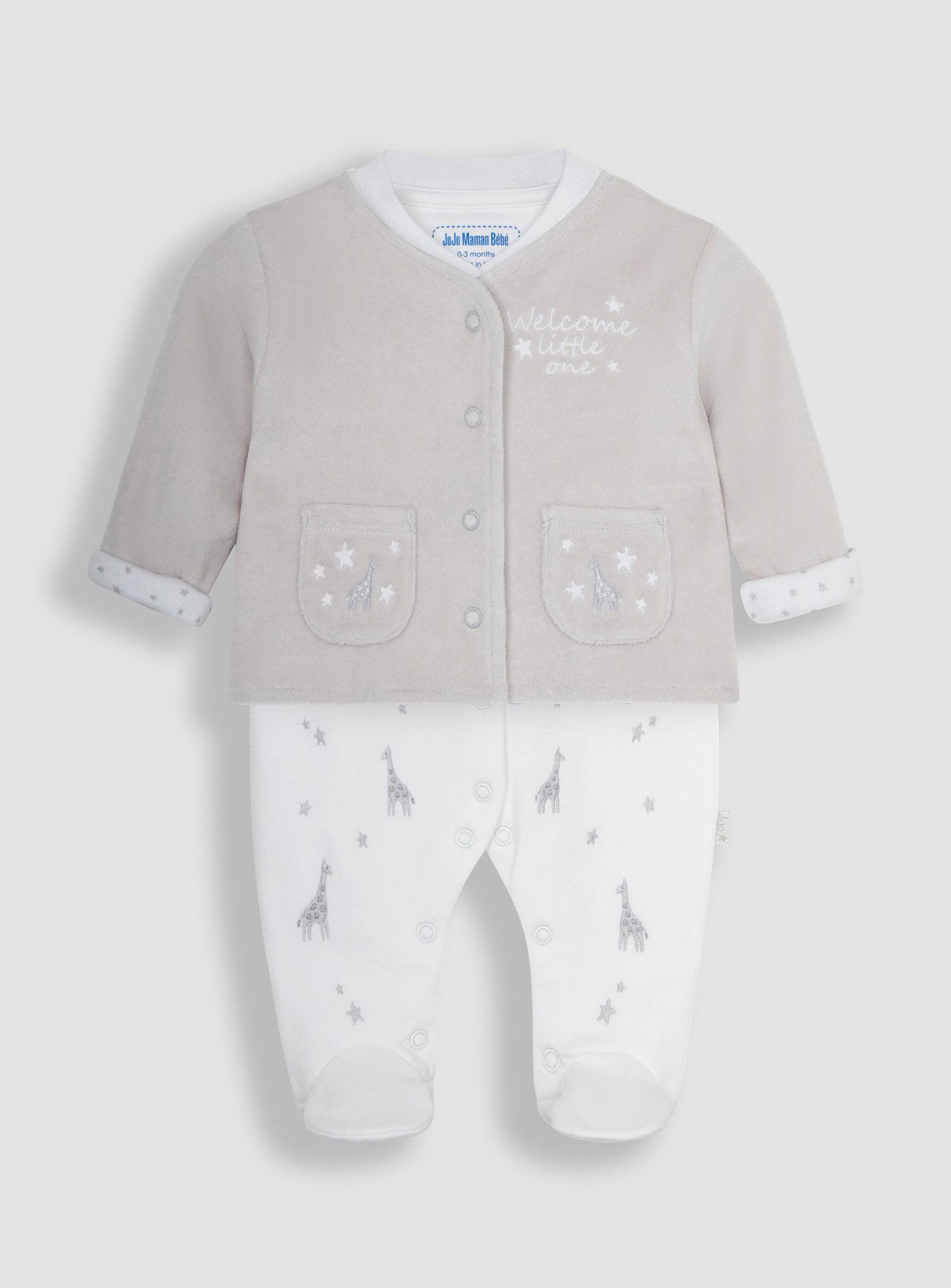 JOJO MAMAN BÉBÉ 2 Piece Welcome Little One Sleepsuit & Jacket Set 6-9 months GOODS Argos