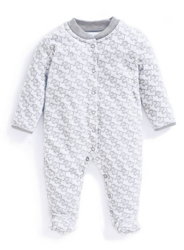 JOJO MAMAN BÉBÉ Little Elephant Sleepsuit Grey Up To 3 mths GOODS Argos