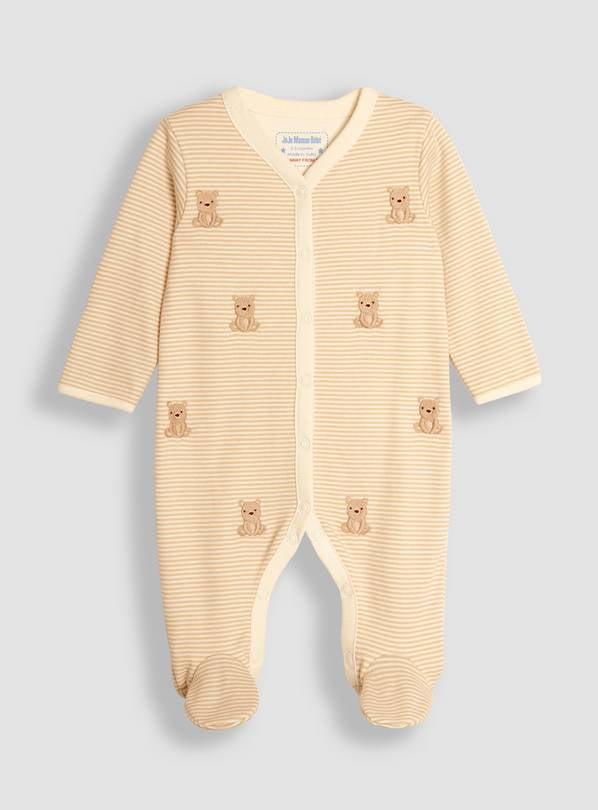 JOJO MAMAN BÉBÉ Bear Embroidered Sleepsuit 3-6 months GOODS Argos