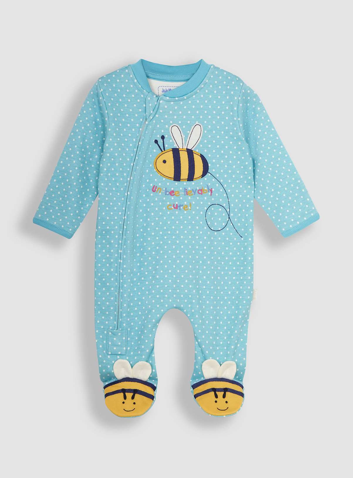 JOJO MAMAN BÉBÉ Bee Applique Zip Sleepsuit Up To 3 mths GOODS Argos