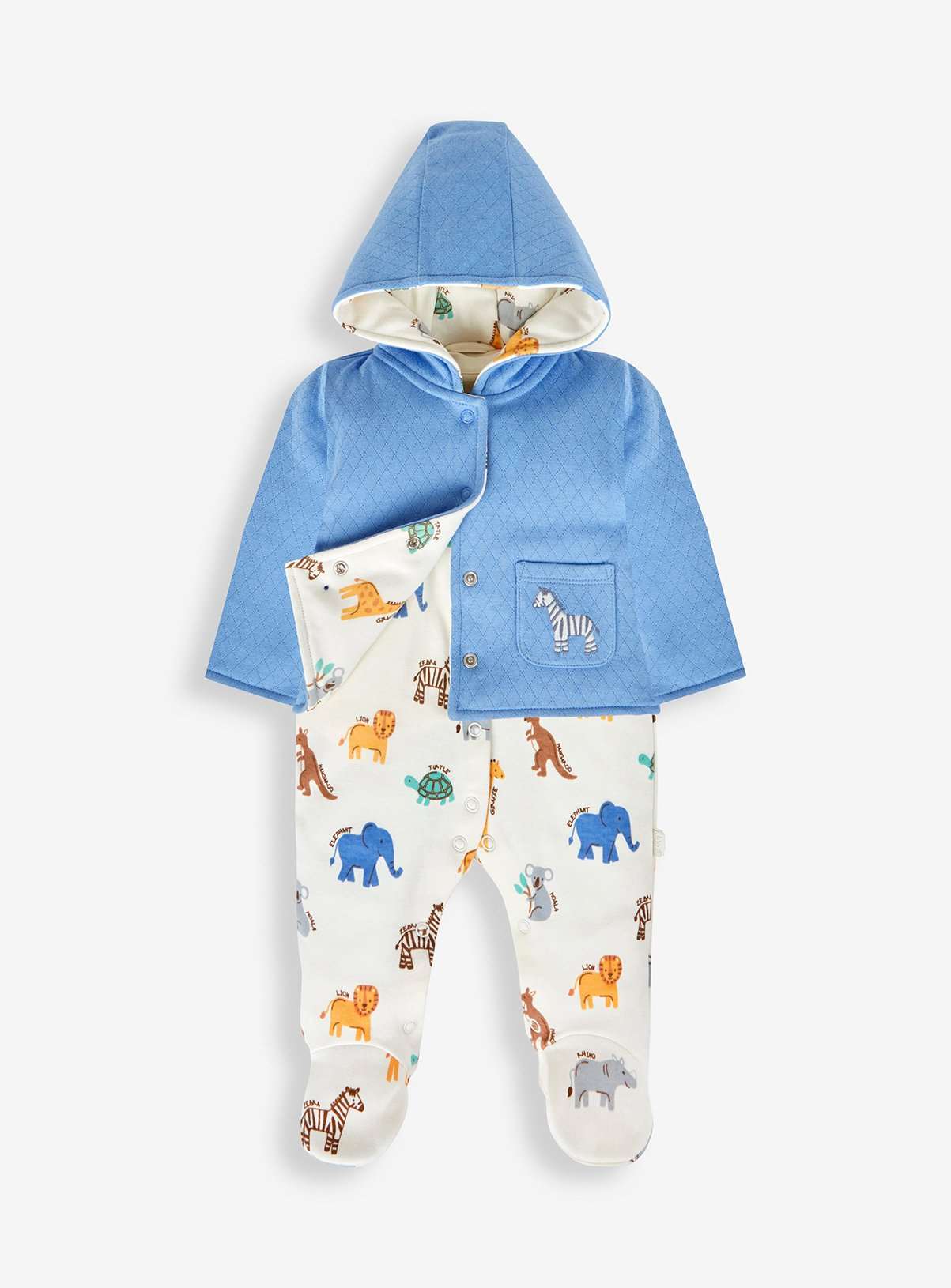 JOJO MAMAN BÉBÉ 2 Piece Safari Sleepsuit & Jacket Set Newborn GOODS Argos