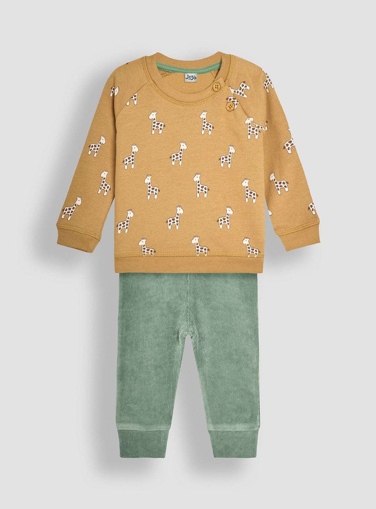 JOJO MAMAN BÉBÉ Giraffe Sweatshirt & Cosy Trouser Baby Set 3-6 months GOODS Argos