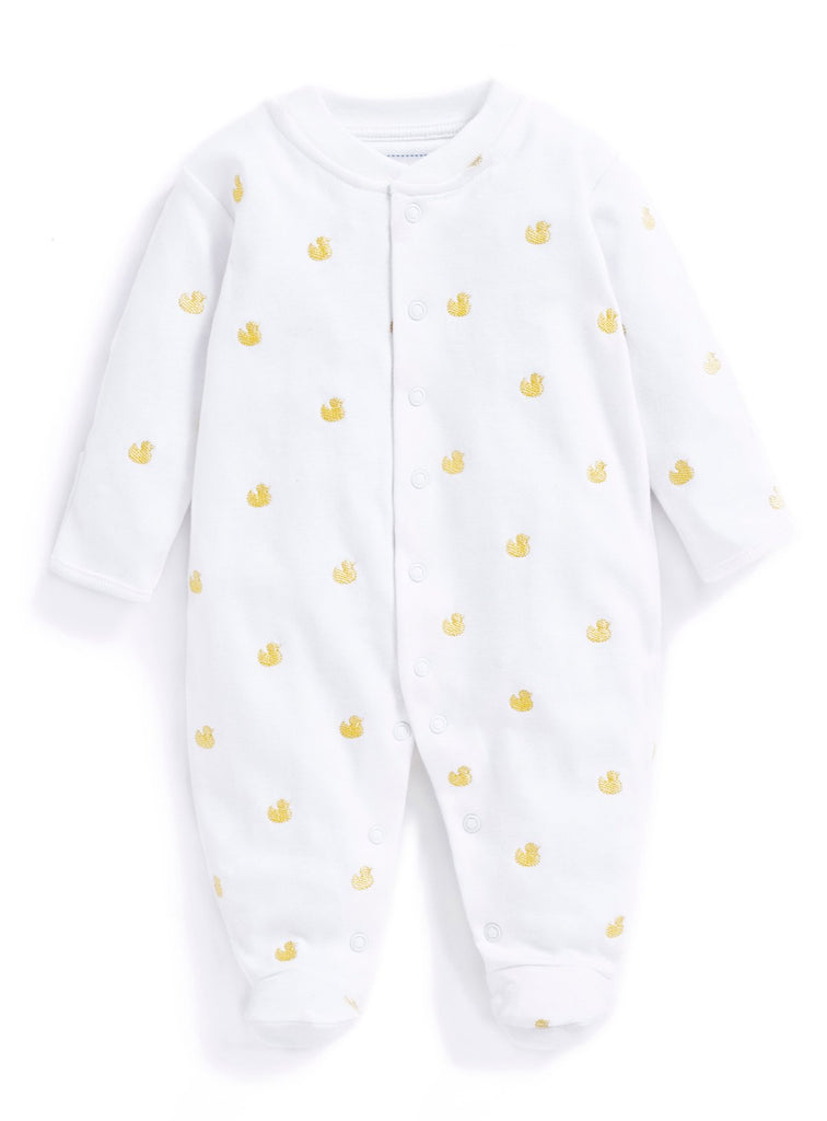 JOJO MAMAN BÉBÉ Duck Embroidered Sleepsuit 6-9 months