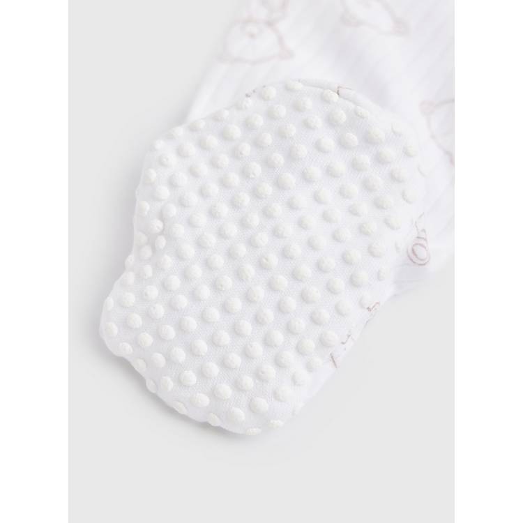 White bear print baby starter set 4-piece pure cotton (British brand)